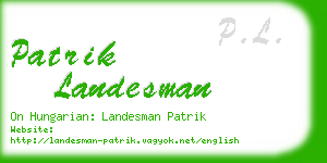 patrik landesman business card